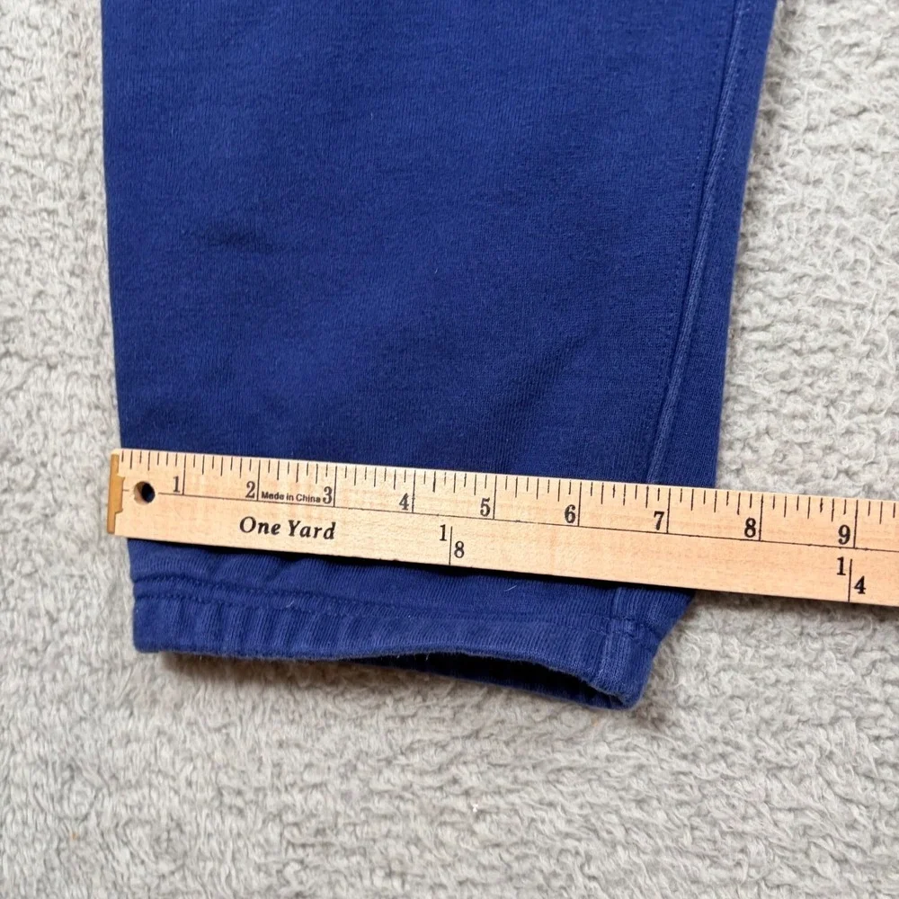 VTG J. Crew Sportswear Blue Fleece Sweatpants Men's Large Joggers‎ Sweatpants